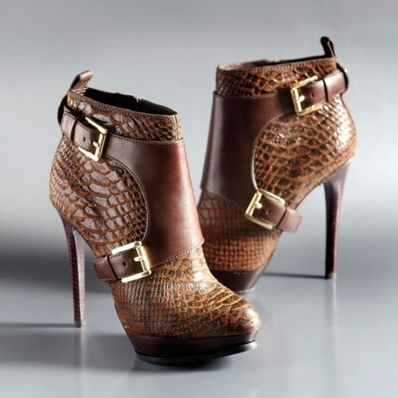 Michael Kors Python Heel Booties - Picture 1 of 7